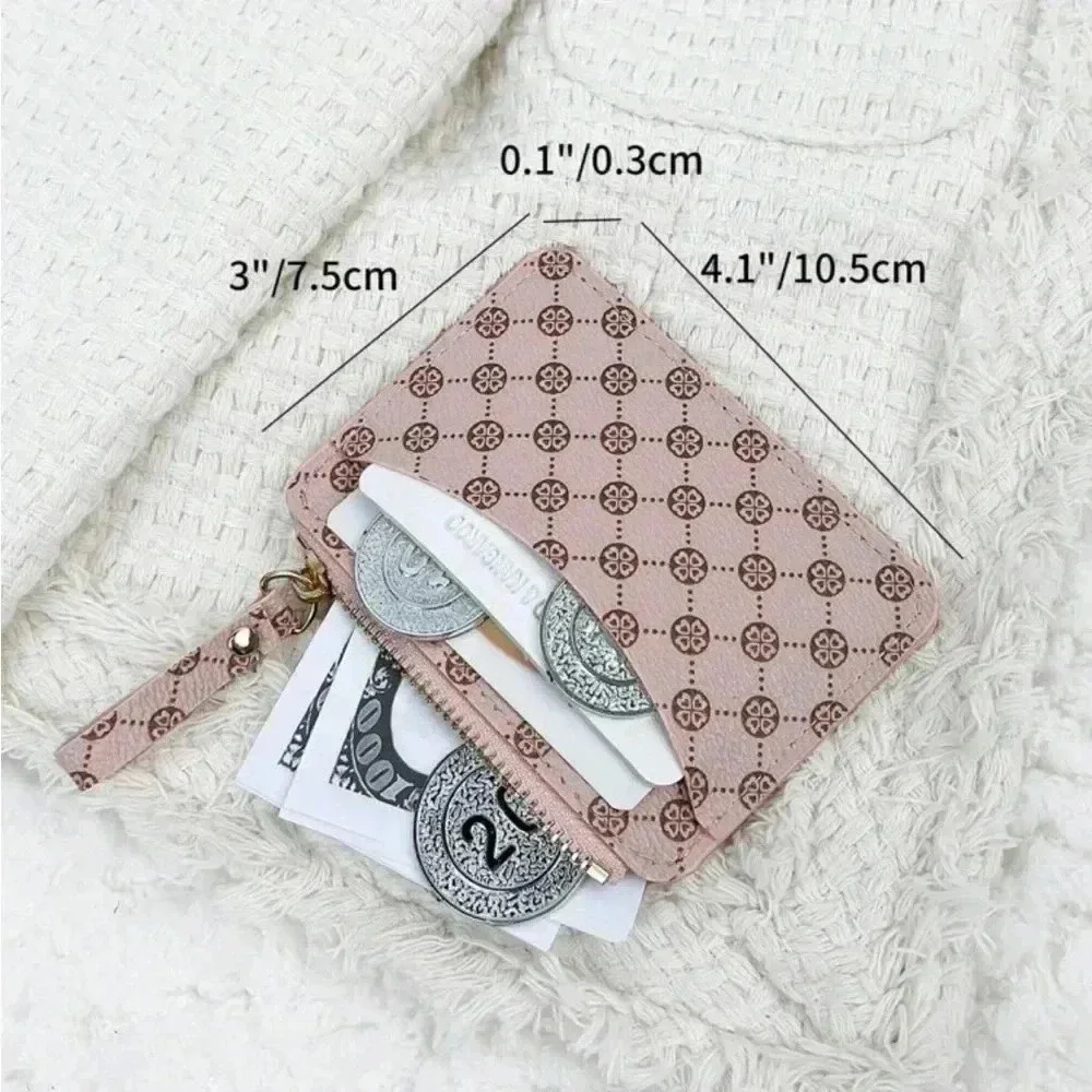 ⚠️Clearance Pink Patterned Zipperable Cardholder / Wallet - Picture 2 of 4